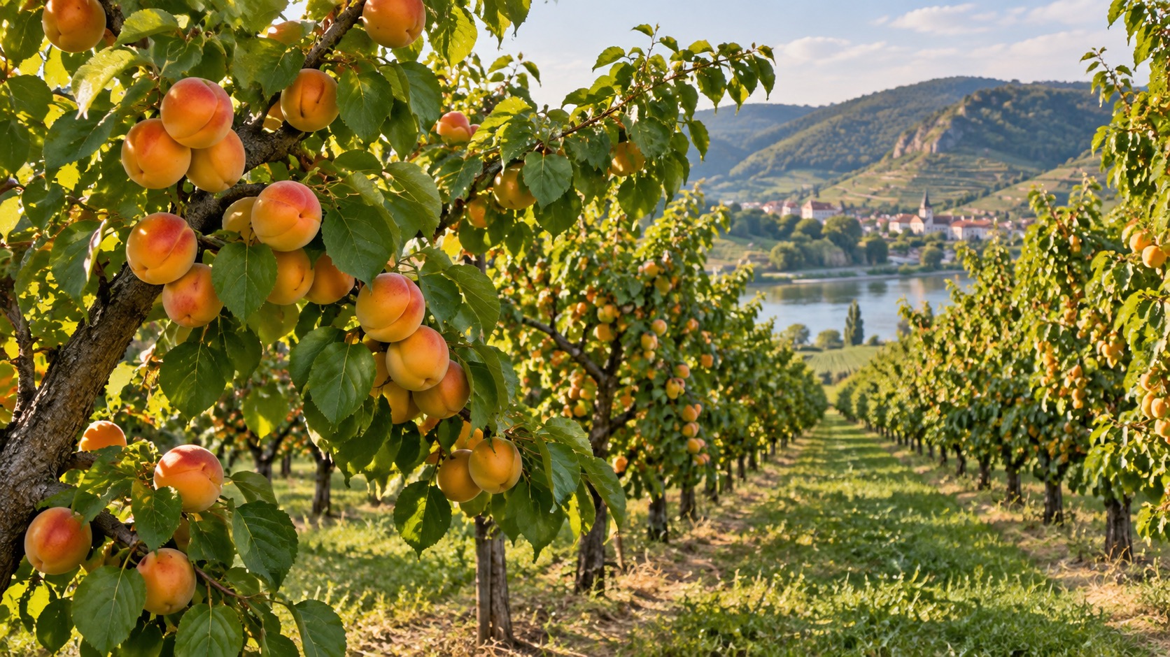 Apricot orchard in the Wachau valley